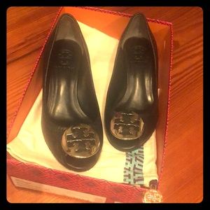 Tory Burch Sally Wedges Black/Silver